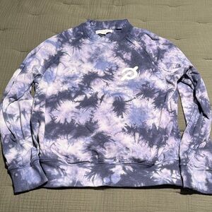 Spiritual Gangster Women's Tie-Dye Crewneck Sweater - Lavender and Navy